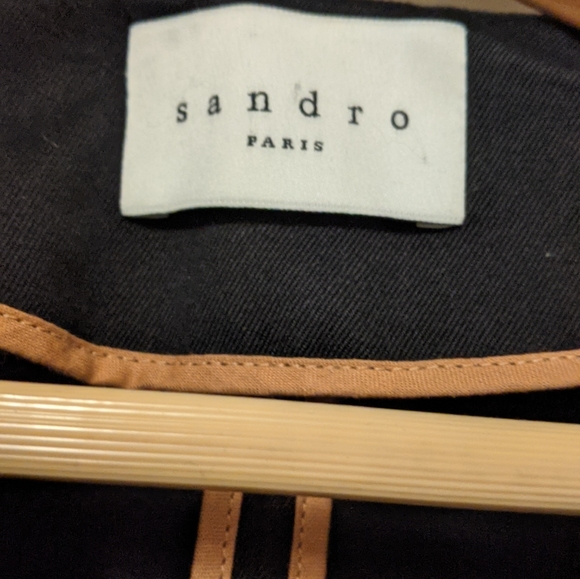 SANDRO Paris Malena cotton trenchcoat black - EU40 - Picture 8 of 9